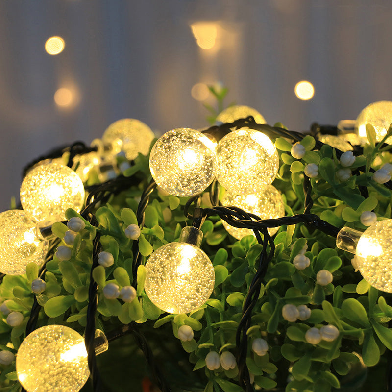 bubble solar string lights
