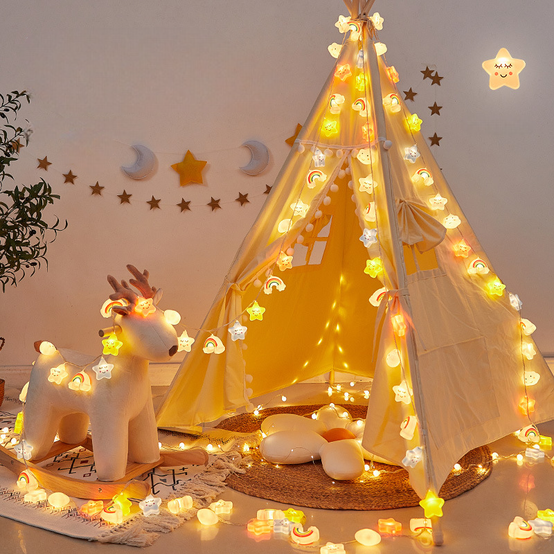 Rainbow, Star and Cloud String Lights